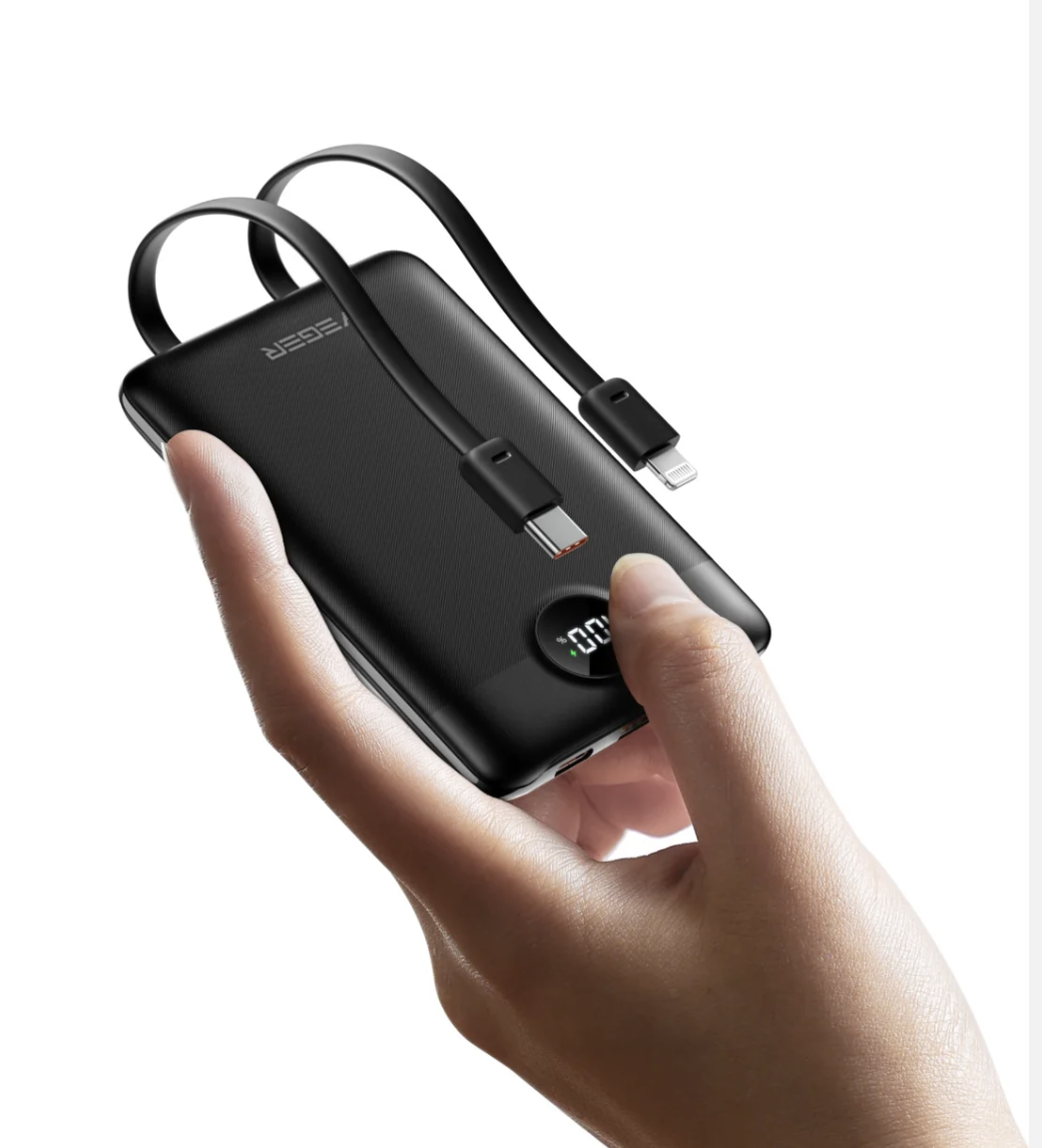 C11 Mini Portable Charger with Built-in Cables 10000mAh 22.5W