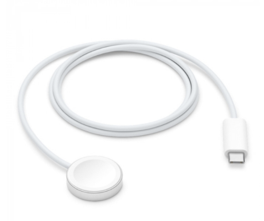 Apple Magnetic Watch Charger (A2515) 1M Woven/Braided USB-C Cable MLWJ3ZM/A , White - Bulk
